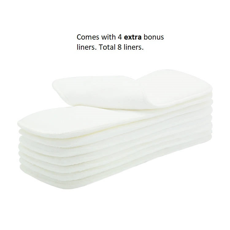 Nessa 4-Piece Reusable Diaper Set with 8 Absorbent Pads