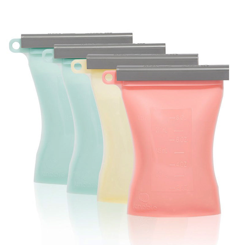 Junobie Premium Silicone Breastmilk Storage Bags - 4 Pack