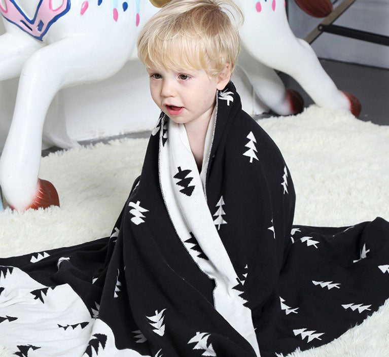 Evergreen Haven Reversible Baby Blanket