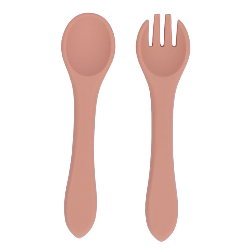SoftGrip Silicone Spoon & Fork Set