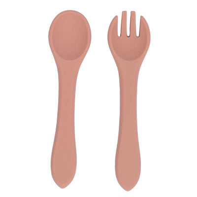 SoftGrip Silicone Spoon & Fork Set