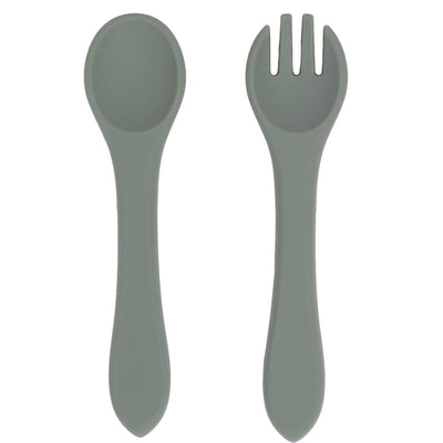 SoftGrip Silicone Spoon & Fork Set