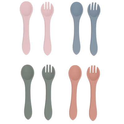 SoftGrip Silicone Spoon & Fork Set