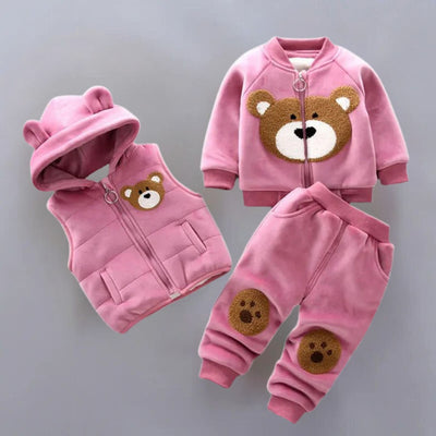 Cozy Plush Bear-Themed Fleece Set